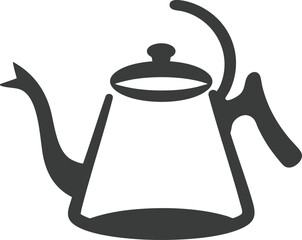 Metal Kettle Silhouette Illustration