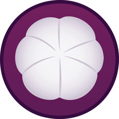 Purple Citrus Slice Illustration