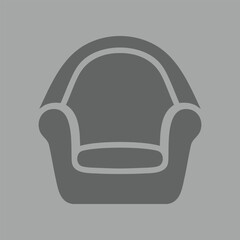 Armchair Silhouette Icon Illustration