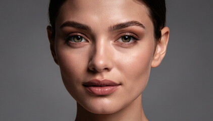 Obraz premium Zdjęcie modelki, twarz w zbliżeniu, piękna kobieta, super modelka