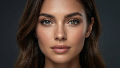 Obraz premium Zdjęcie modelki, twarz w zbliżeniu, piękna kobieta, super modelka