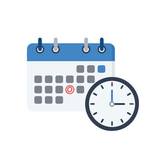 Obraz premium Calendar and Clock Symbolizing Time Management