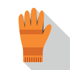 Obraz premium Orange striped glove providing warmth and protection during cold weather