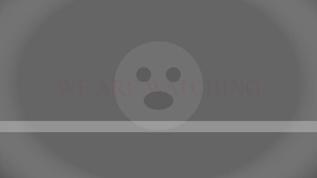 Analog Horror CRT TV Glitch Takeover with VHS Tracking Static RGB Distortion and Creepy We Are Watching Message