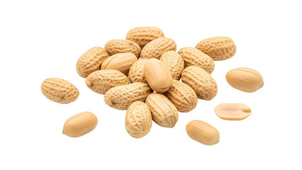 Fresh Peanuts Shelled And Inshell On Black Background