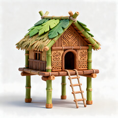 Tribal Hut &ndash; Forest Tribe Village House Fantasy Game Asset
