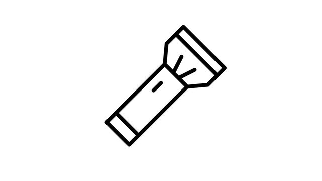 Falling flashlight torch light loop animation