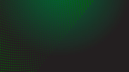 Dark green halftone dot abstract background with gradient texture for modern wallpaper design