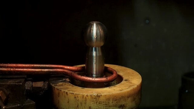 Induction surface hardening and mass production red-hot parts.