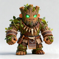 Wood Guardian &ndash; Forest Tribal Tank Warrior Fantasy Game Unit 