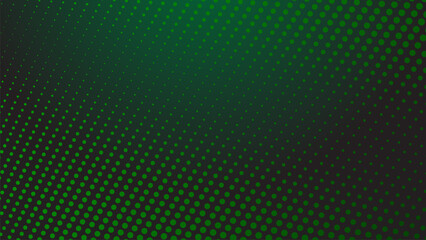 Dark green halftone dot abstract background with gradient texture for modern wallpaper design