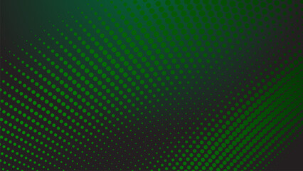 Dark green halftone dot abstract background with gradient texture for modern wallpaper design