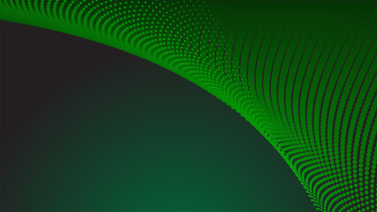 Dark green halftone dot abstract background with gradient texture for modern wallpaper design