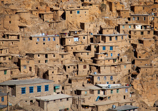 Houses of the old kurdish village, Palangan, Kordestan province, Iran