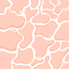 Soft peach wave abstract pattern with white lines