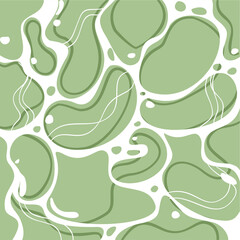 Modern green wave abstract shapes pattern design for backgrounds