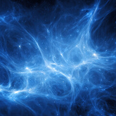 Obraz premium A vast, blue sky filled with stars and a galaxy. The stars are scattered throughout the sky, creating a sense of depth and wonder. The galaxy itself is a deep, rich blue
