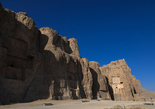 Achaemenian royal tombs in Naqsh-e Rustam necropolis, Fars Province, Shiraz, Iran