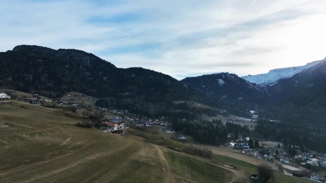 Dolomites. Church and ancient religious tradition of Siusi and Castelrotto. San Valentino