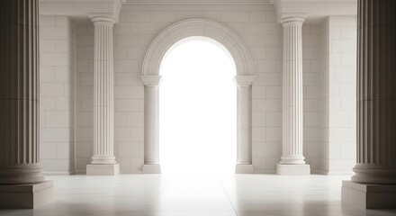 Obraz premium architectural arch background with classical stone columns