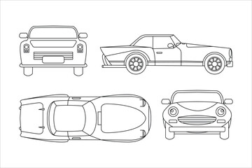sports car outline vector design
