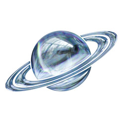 Saturn Glassmorphism 3D Render Icons © hjhofficial