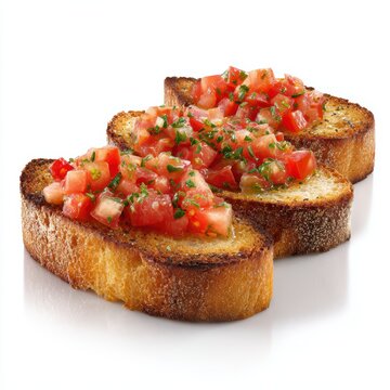 Rustic Bruschetta Toasts with Fresh Tomato & Basil