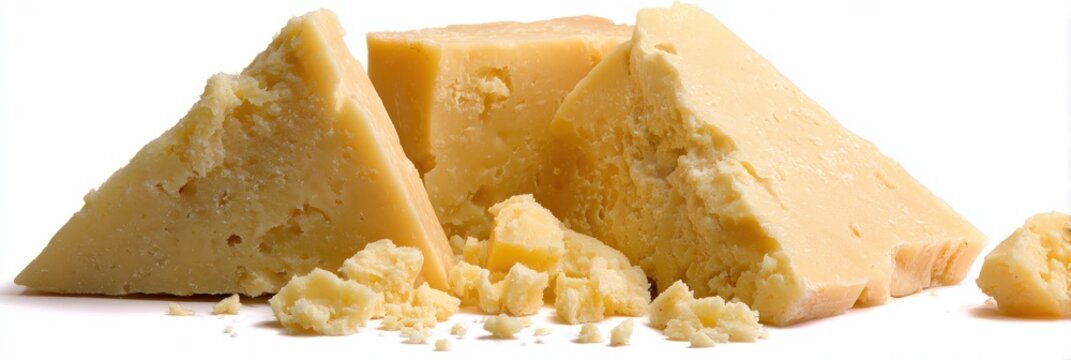 Golden Cheddar Cheese - Close-Up Studio Shot