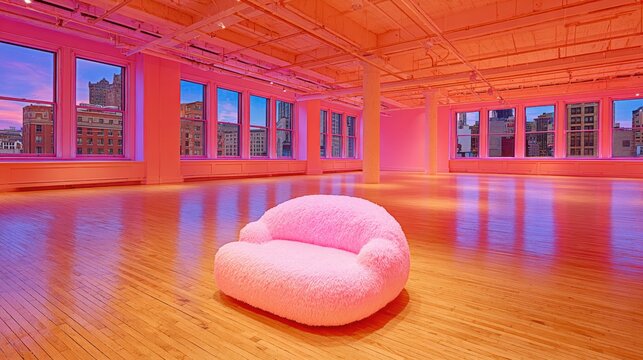 Spacious Industrial Loft - Warm, Vivid Lighting