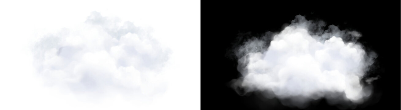 PNG image of&nbsp;Realistic white cumulus cloud formation with ethereal wisps perfect for digital artistic overlays on transparent background