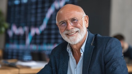 Business people are analyzing financial charts in their office.