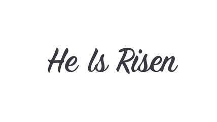 The inscription He is risen.