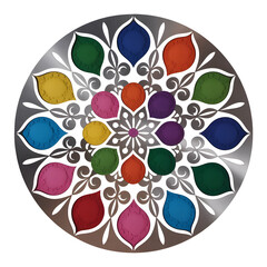 Colorful Seamless Gem and Flower Pattern Vector Set with Diamond Heart Design