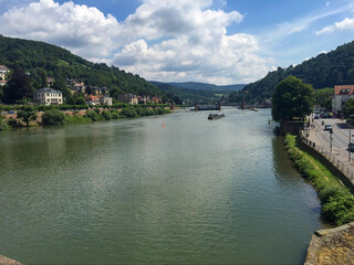 Obraz premium Navigation on the Neckar River