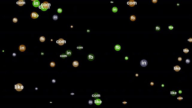 Social media logos on a overlay transparent background