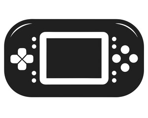 silhouette of a Handheld Console vector illustration isolated on white background © creative