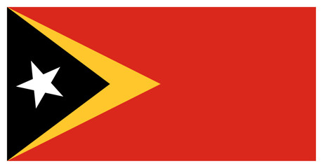 Rectangle Timor Leste Flag Asian Country