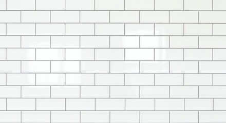 Fototapeta premium Seamless pattern of white subway tiles