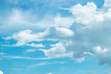 Fototapeta premium Beautiful blue sky with clouds background.Sky clouds.Sky with clouds weather nature cloud blue