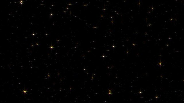  Loop static glow star particles flashing flickering in the dark animaiton abstract black background. Animation 3d Abstract background for intro title greeting holiday festive. 