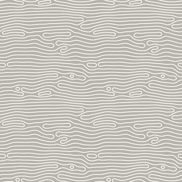 Vector seamless pattern. Modern spotted texture. Repeating abstract dotted background. Graphic beige wavy stripes. Can be used as a swatch in Illustrator.	