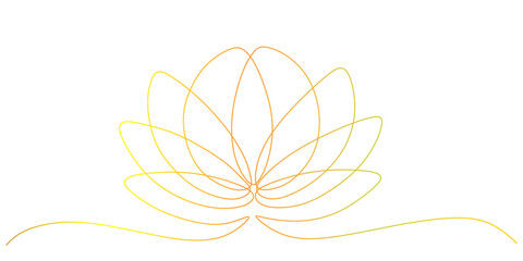 continuous line of lotus flowers for Vesak Day eps 3