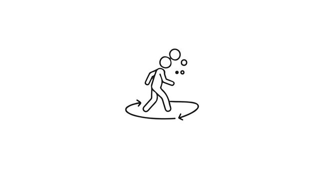 human looking for something ground icon video motion suitable to your checking, confuse, find, explore, search, symbol, and more