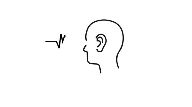 human listening radar signal icon video motion suitable to your technology, sensor, broadcast, wifi, network, connection, and more