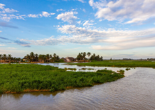 Ouladine lagoon landscape, Sud-Como&eacute;, Grand-Bassam, Ivory Coast