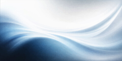 Obraz premium An abstract blue background design features soft flowing waves and smooth curved lines to create a wavy water texture and artistic motion backdrop for a vector wallpaper illustration