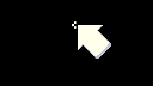 Pixel Art Cursor Click Animation Retro 8 Bit Mouse Pointer Loop