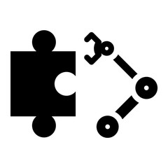 Robot Arm Automation Solid Icon