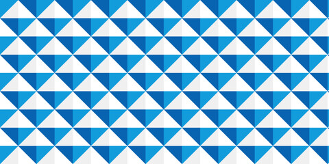 abstract seamless textile cube blue and white geometric pattern.