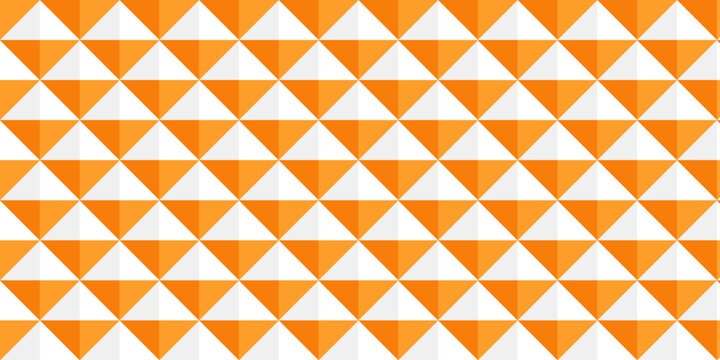 Abstract orange geometric cube wall creative concept triangle overlap square technology background. vector digital cubes fabric and wallpaper grid block texture background.